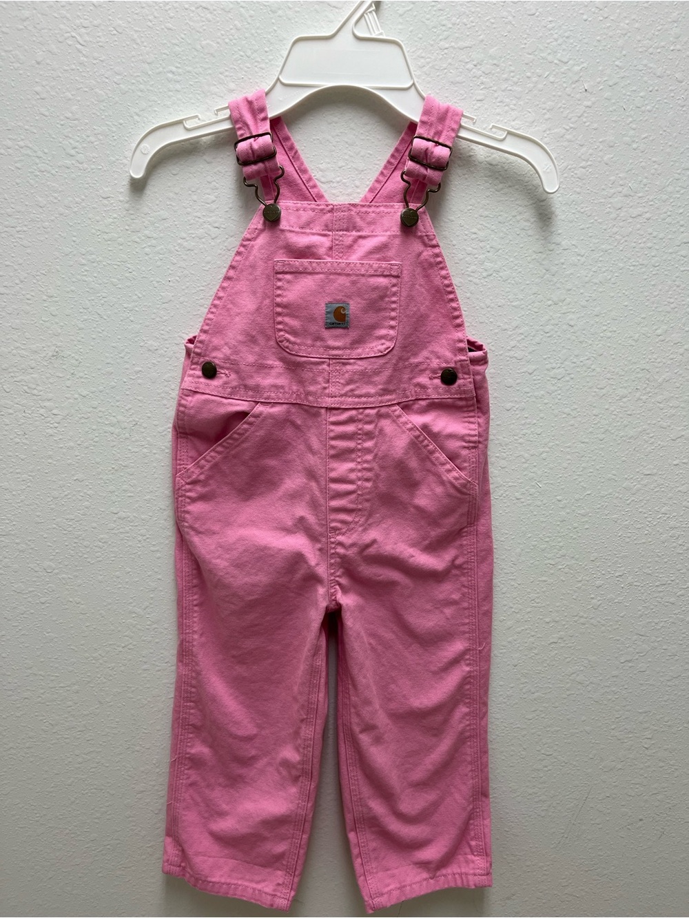 Carhartt Pink Girls' Adjustable Strap Overalls Size 3T